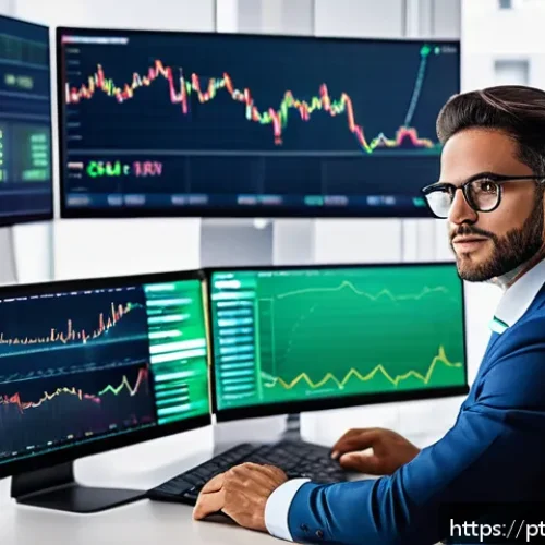 Home 30 원자재와 금 투자 대안 - A modern, professional Brazilian investor sitting at a sleek desk in a bright home office, analyzing...
